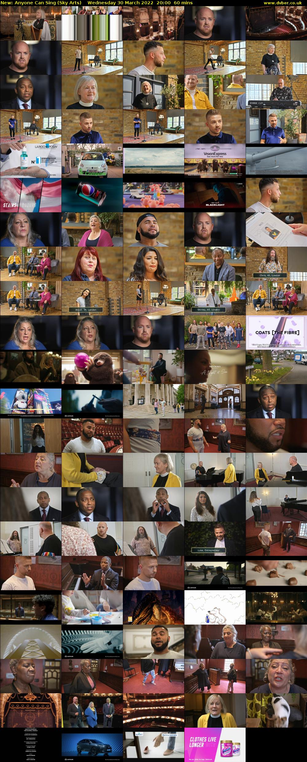 Anyone Can Sing (Sky Arts) Wednesday 30 March 2022 20:00 - 21:00