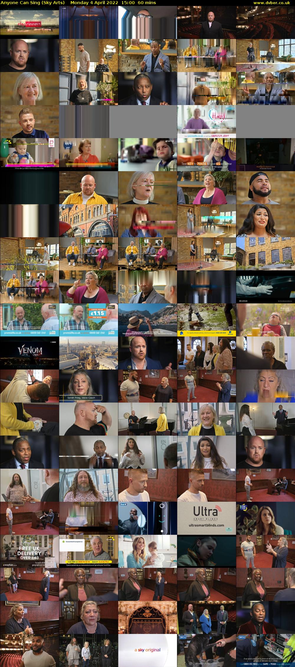 Anyone Can Sing (Sky Arts) Monday 4 April 2022 15:00 - 16:00
