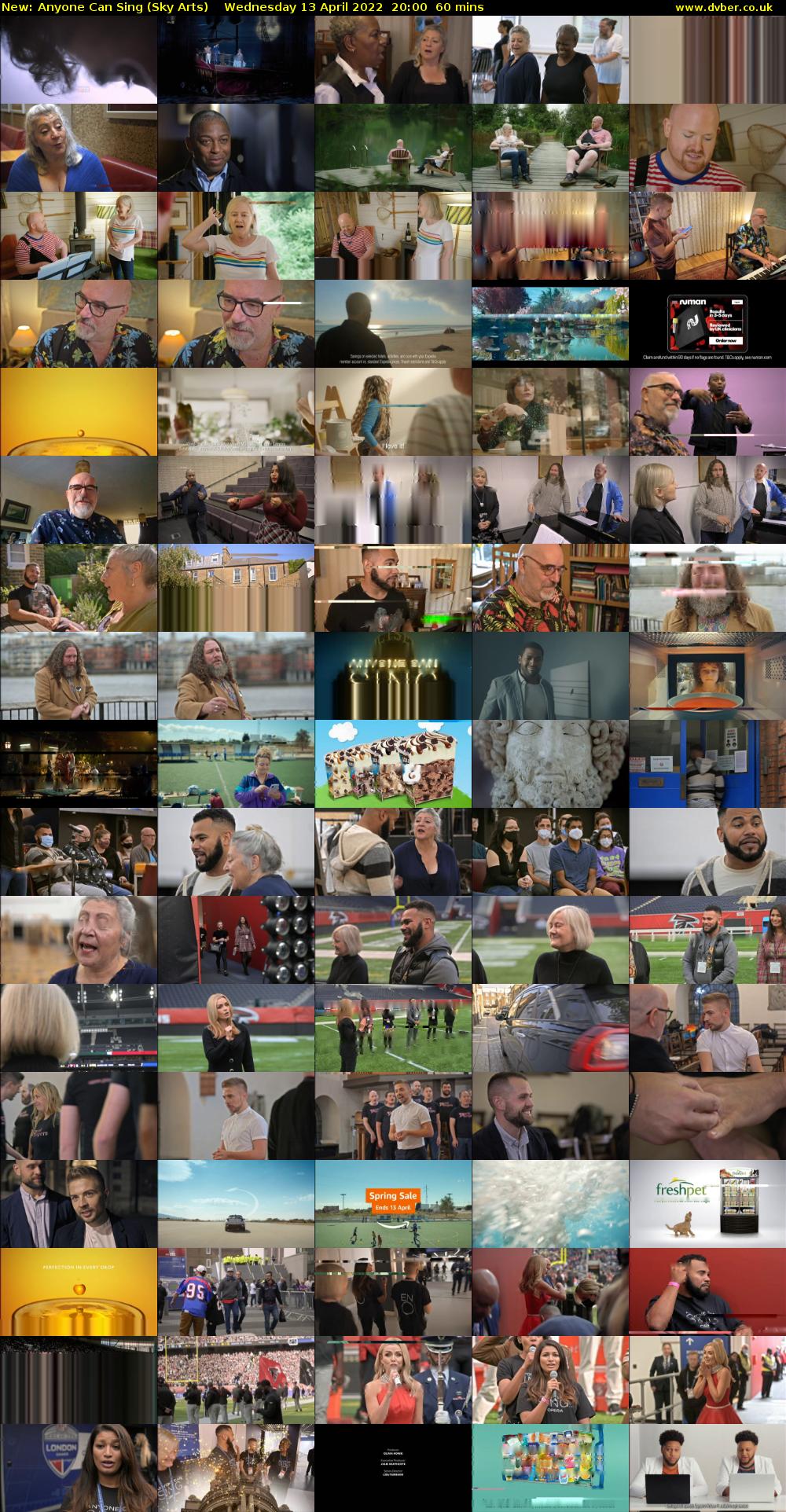 Anyone Can Sing (Sky Arts) Wednesday 13 April 2022 20:00 - 21:00