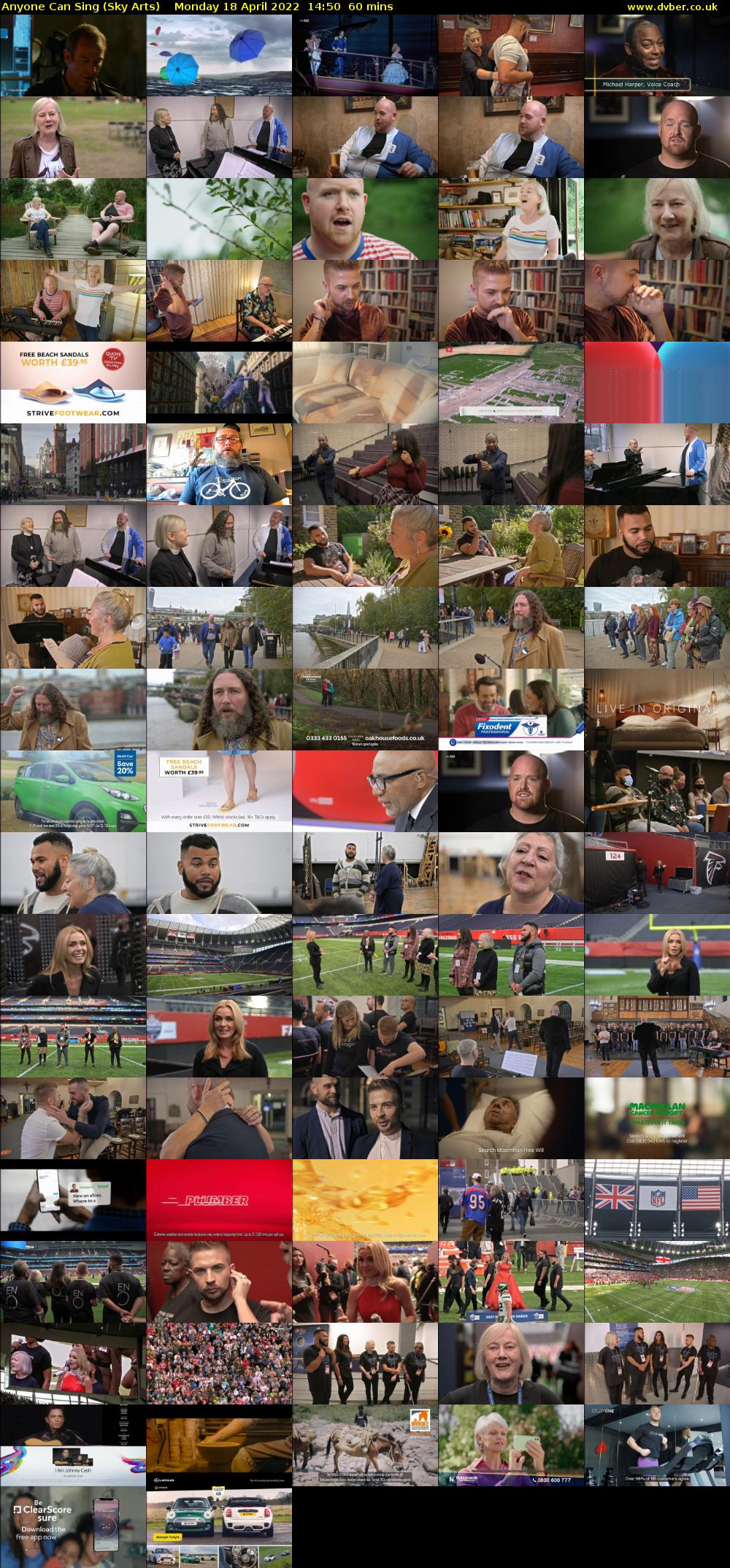 Anyone Can Sing (Sky Arts) Monday 18 April 2022 14:50 - 15:50