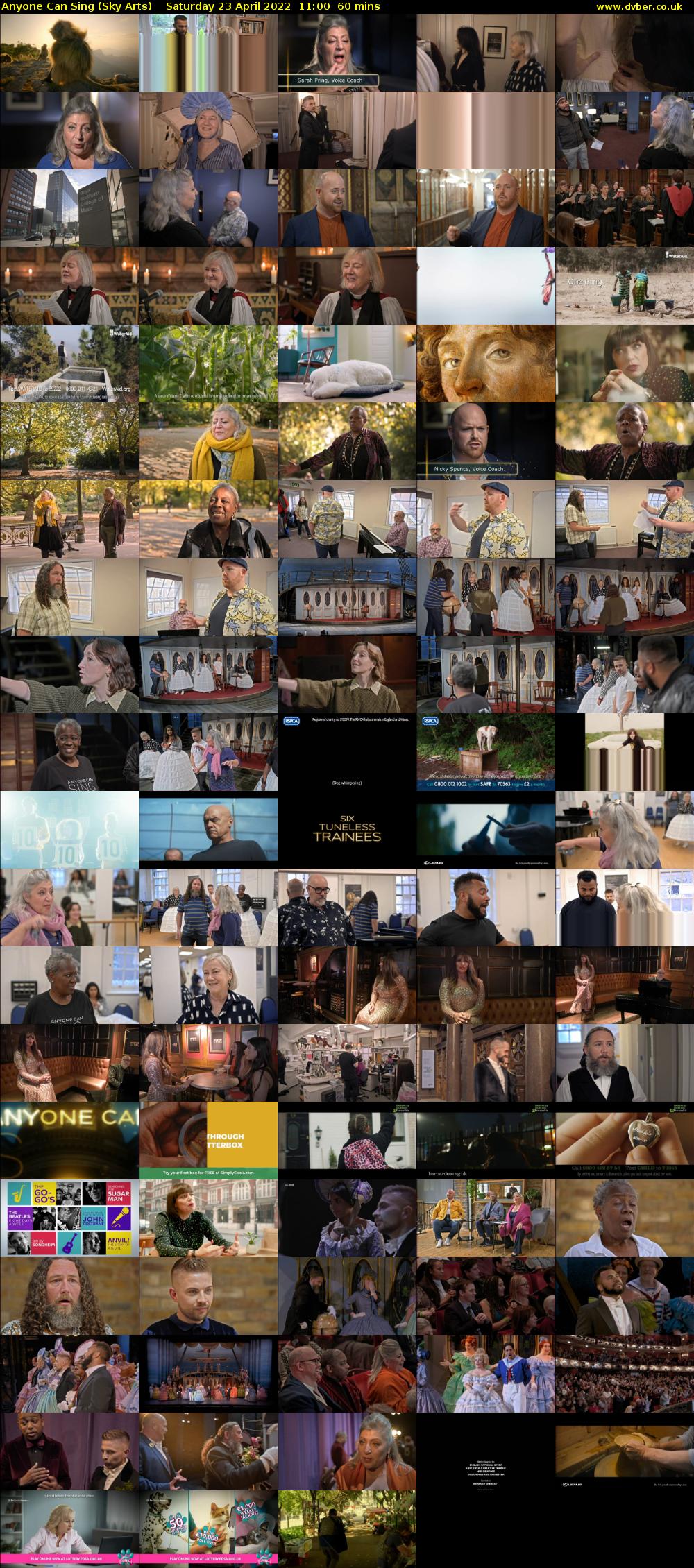 Anyone Can Sing (Sky Arts) Saturday 23 April 2022 11:00 - 12:00