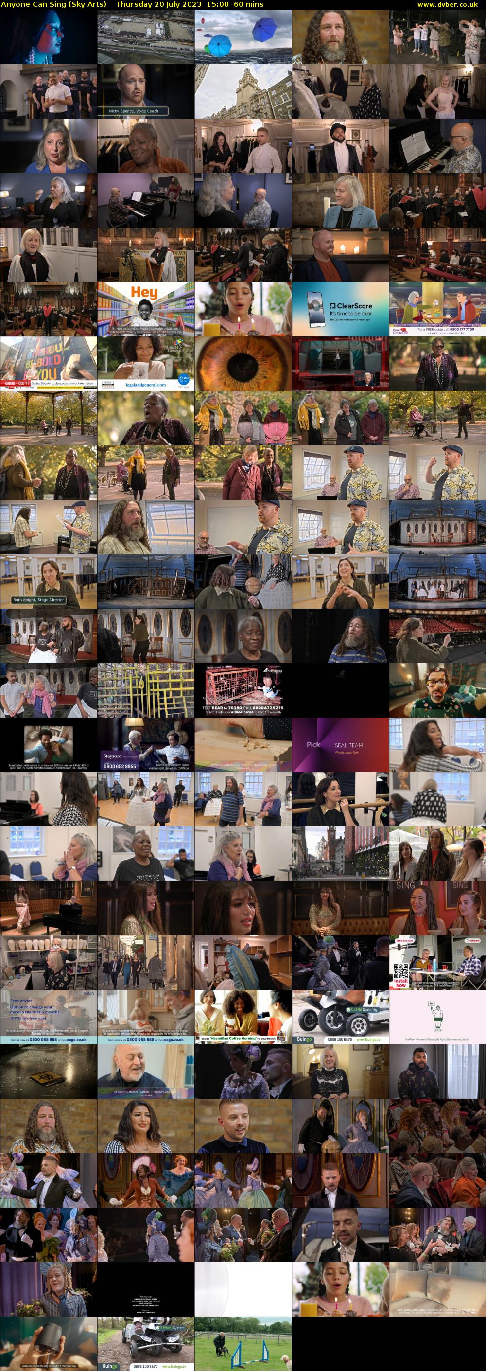 Anyone Can Sing (Sky Arts) Thursday 20 July 2023 15:00 - 16:00