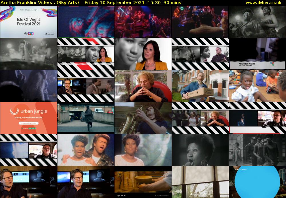 Aretha Franklin: Video... (Sky Arts) Friday 10 September 2021 16:30 - 17:00