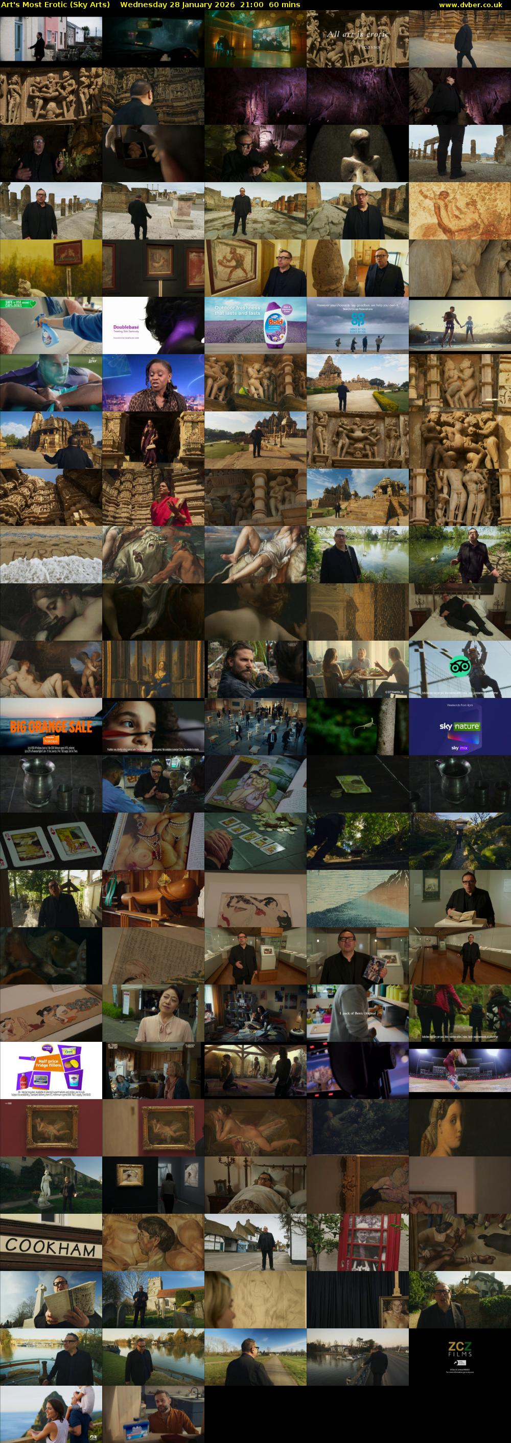 Art's Most Erotic (Sky Arts) Wednesday 28 January 2026 21:00 - 22:00