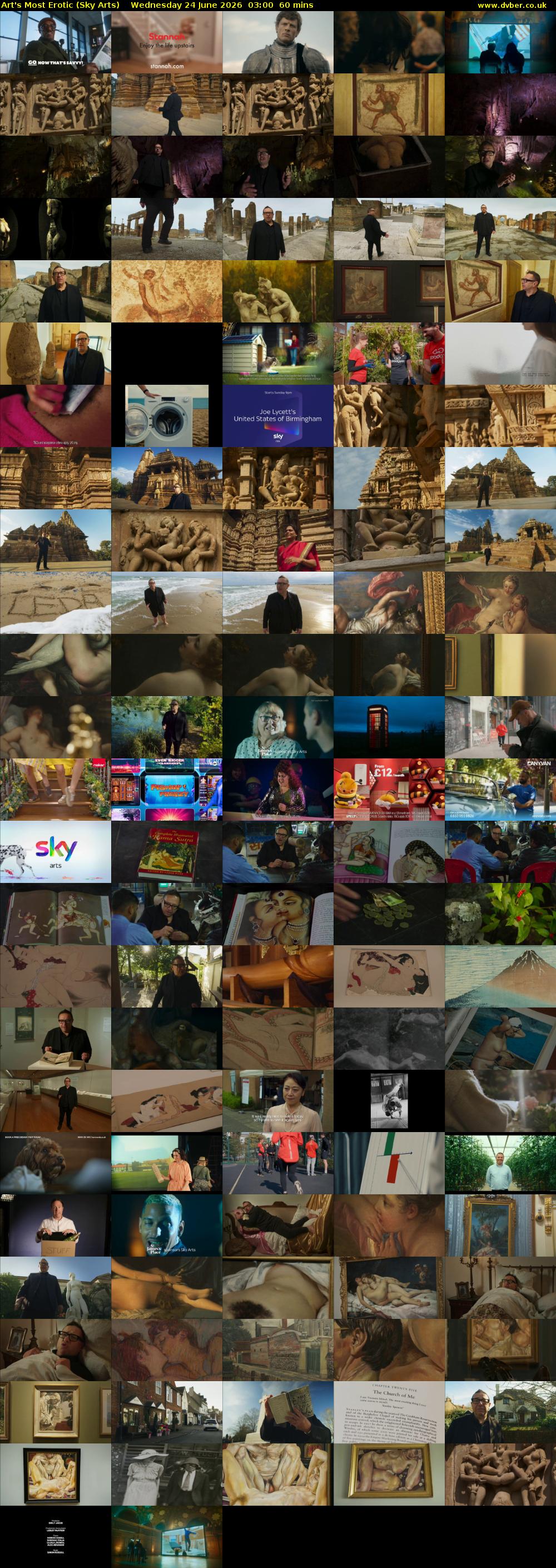 Art's Most Erotic (Sky Arts) Wednesday 24 June 2026 03:00 - 04:00