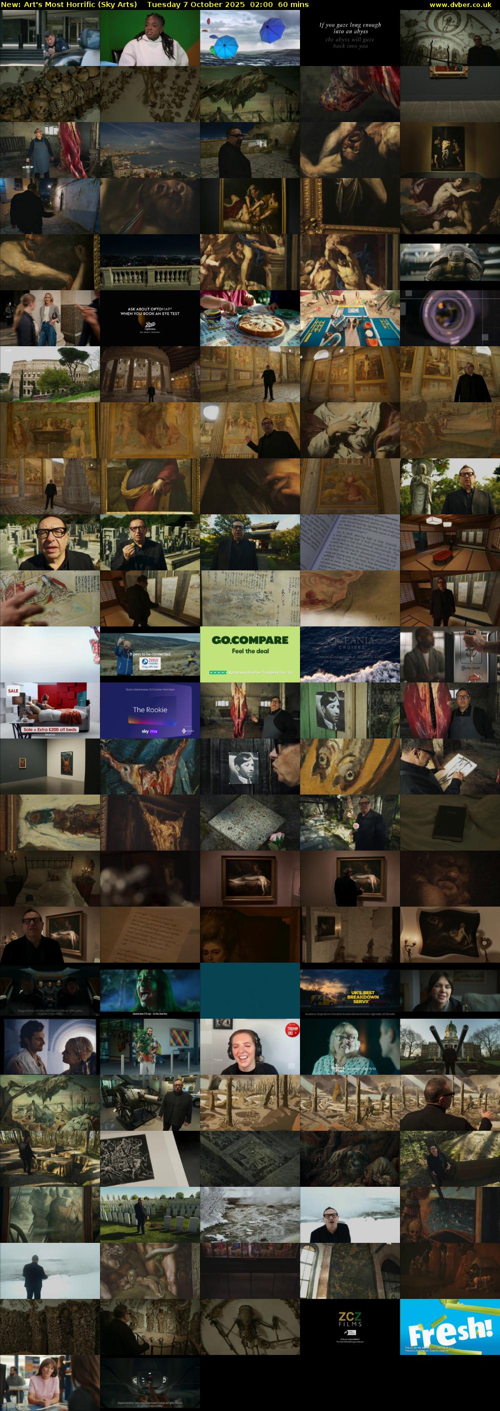 Art's Most Horrific (Sky Arts) Tuesday 7 October 2025 02:00 - 03:00