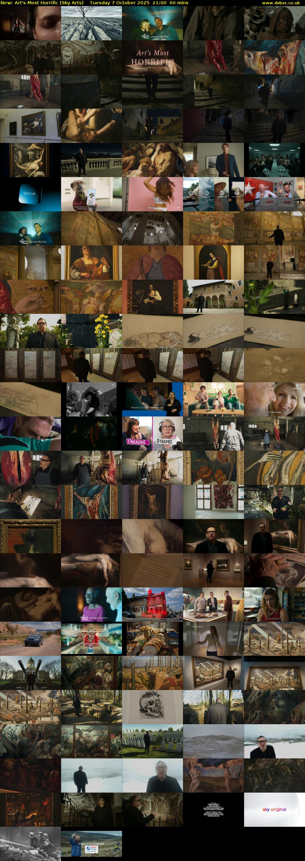Art's Most Horrific (Sky Arts) Tuesday 7 October 2025 21:00 - 22:00