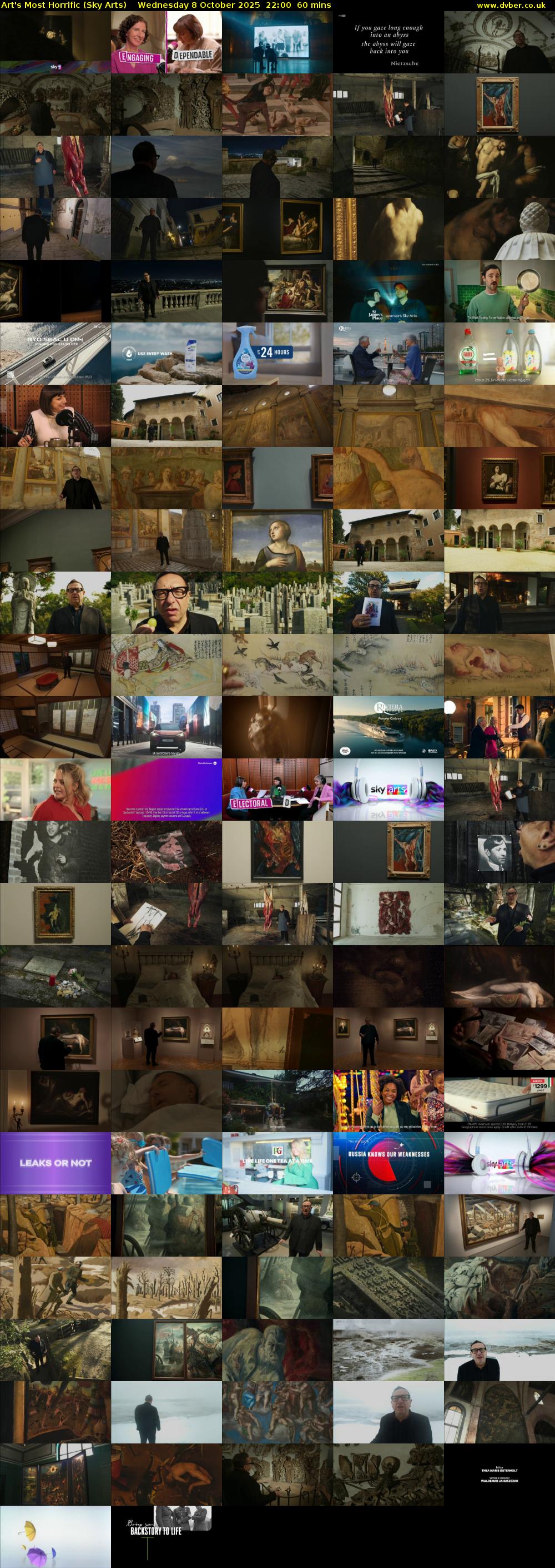 Art's Most Horrific (Sky Arts) Wednesday 8 October 2025 22:00 - 23:00
