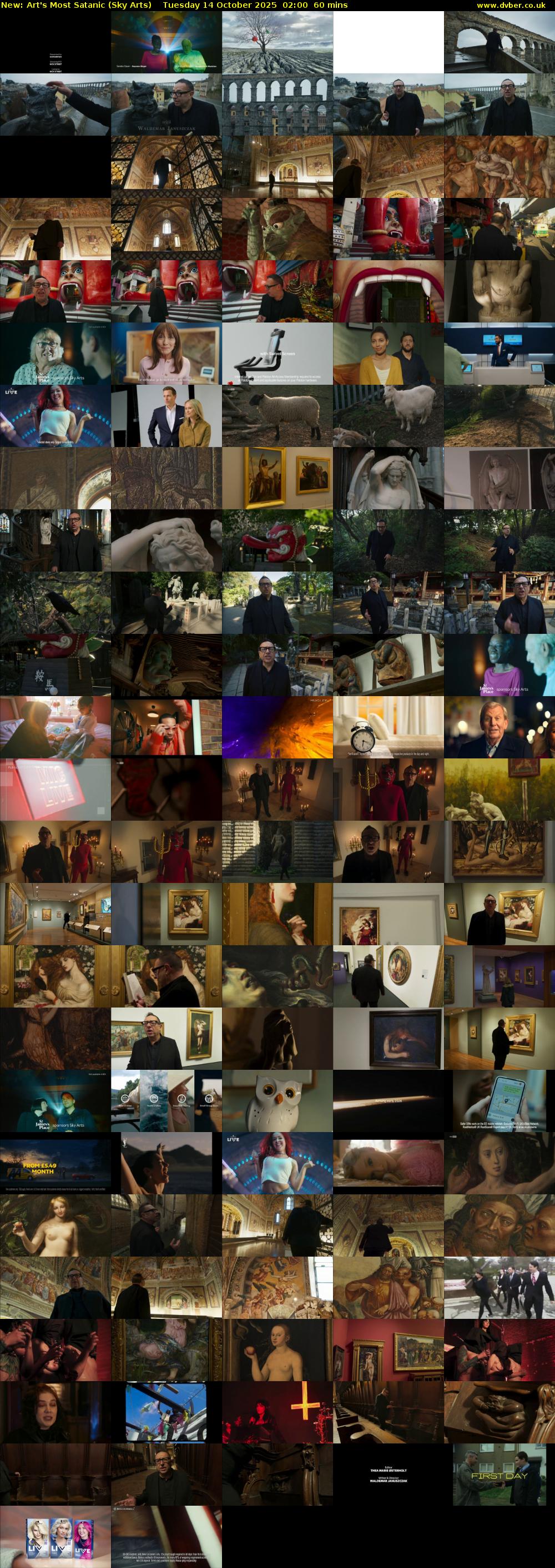 Art's Most Satanic (Sky Arts) Tuesday 14 October 2025 02:00 - 03:00