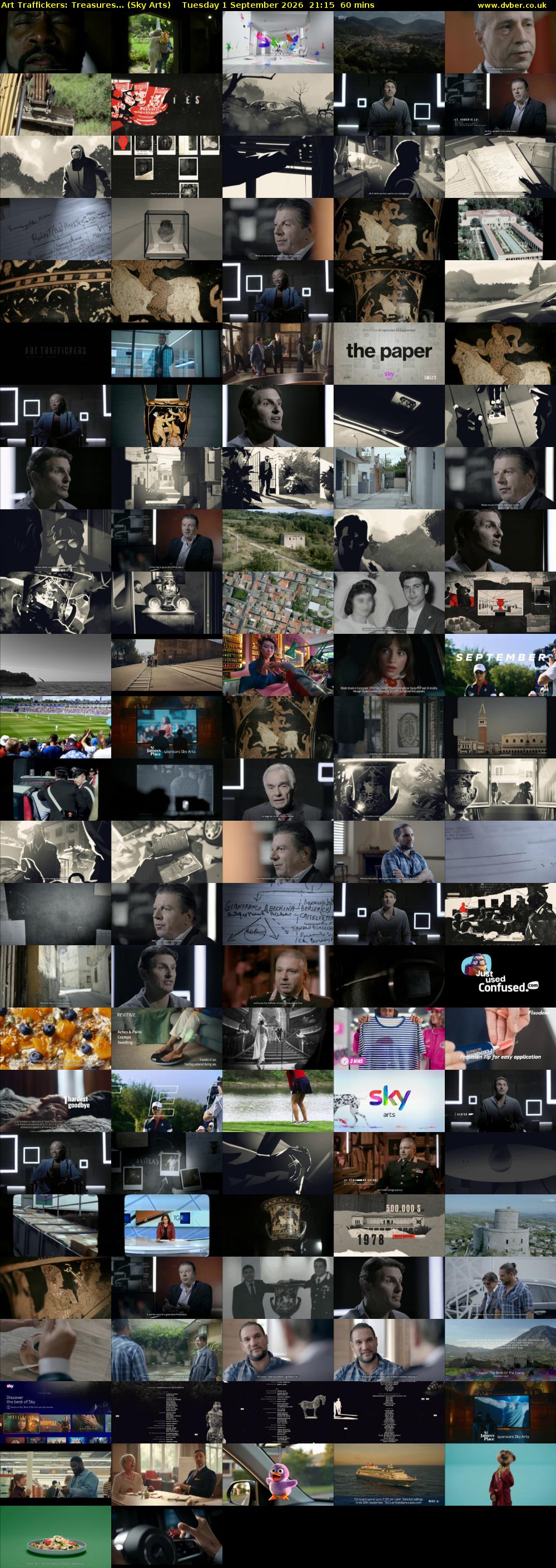 Art Traffickers: Treasures... (Sky Arts) Tuesday 1 September 2026 21:15 - 22:15