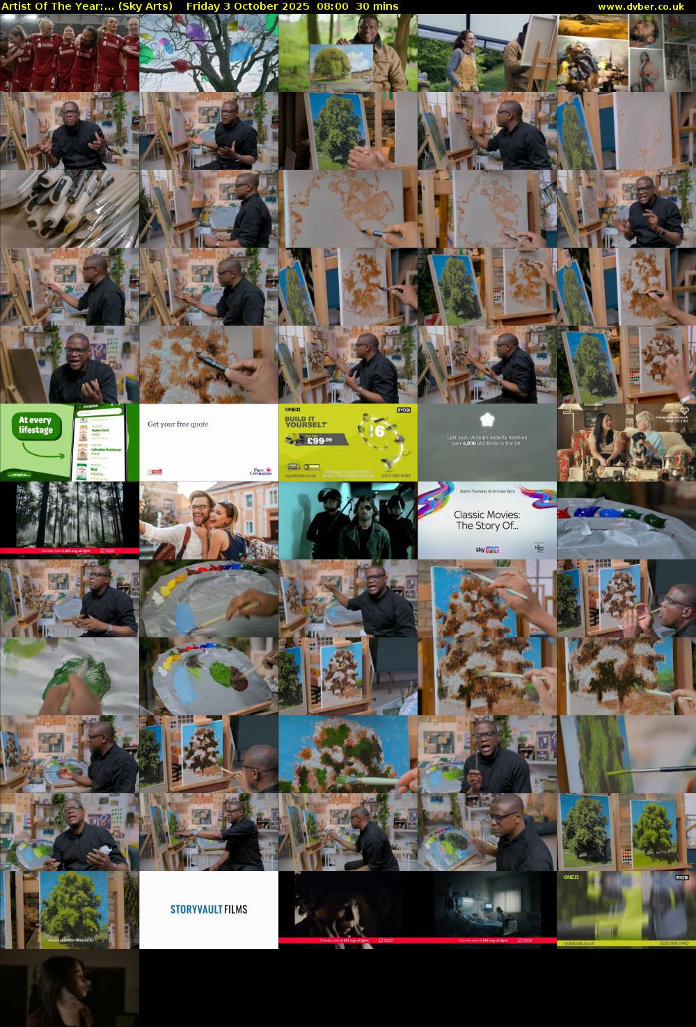 Artist Of The Year:... (Sky Arts) Friday 3 October 2025 08:00 - 08:30