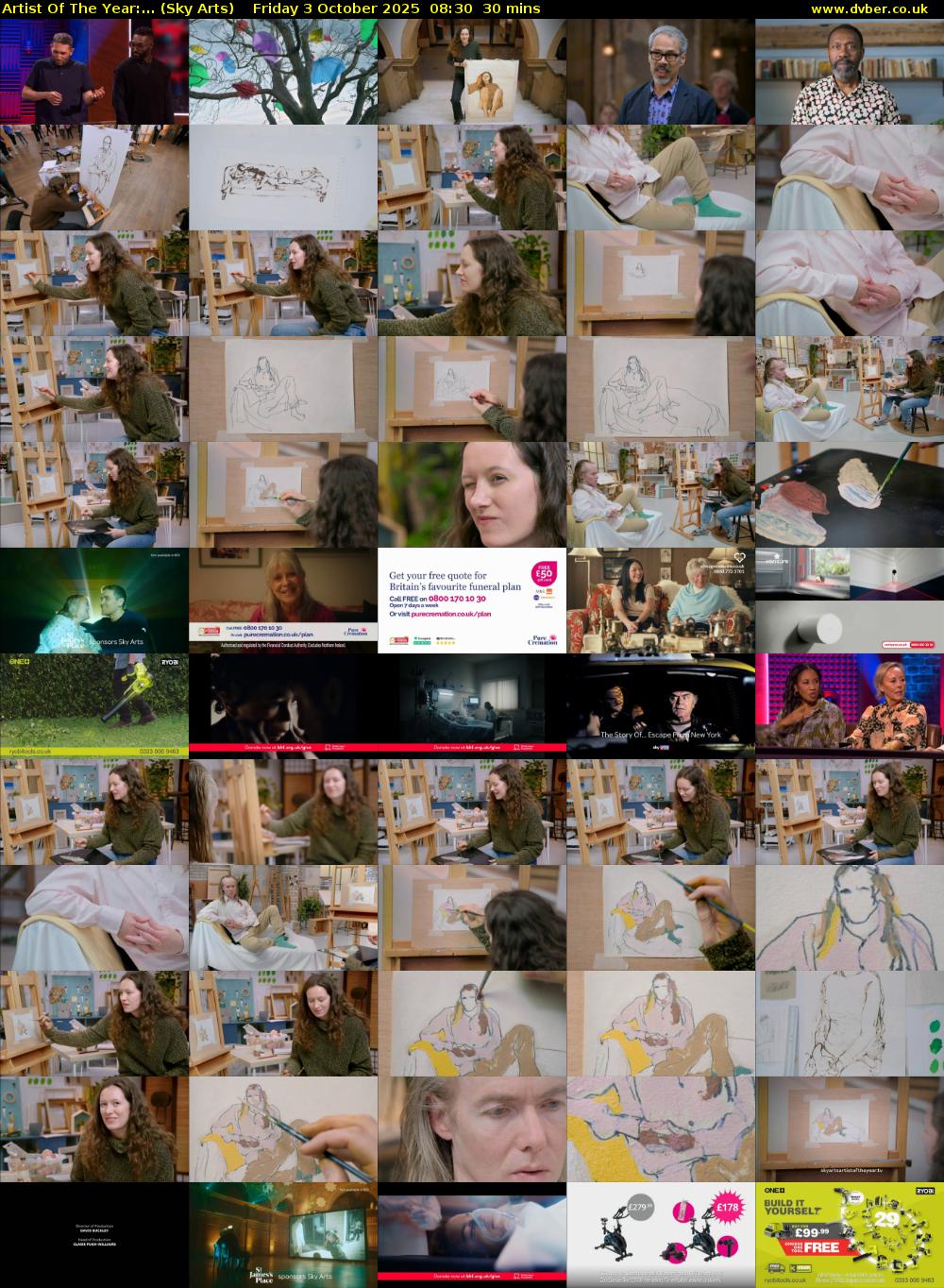 Artist Of The Year:... (Sky Arts) Friday 3 October 2025 08:30 - 09:00