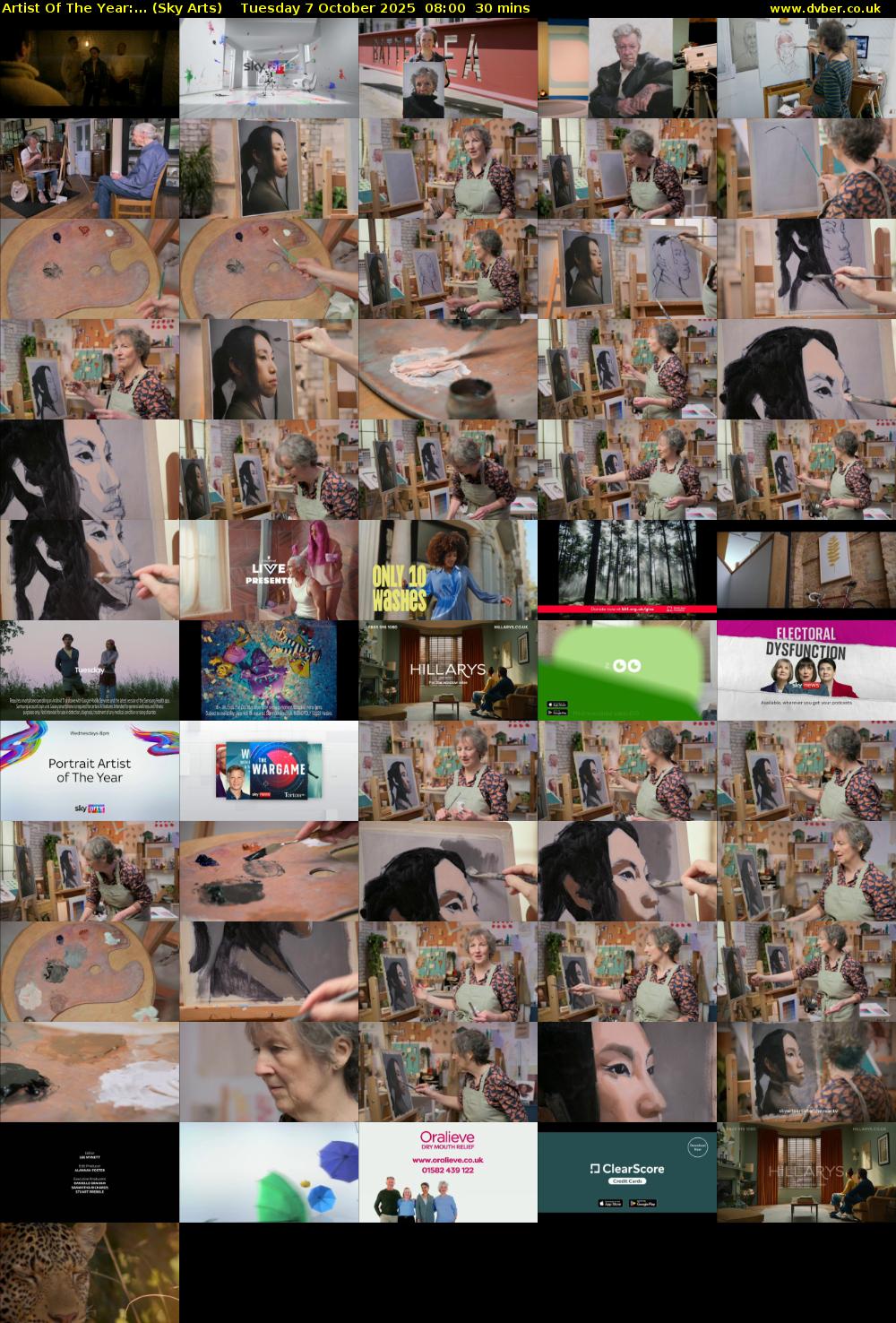 Artist Of The Year:... (Sky Arts) Tuesday 7 October 2025 08:00 - 08:30