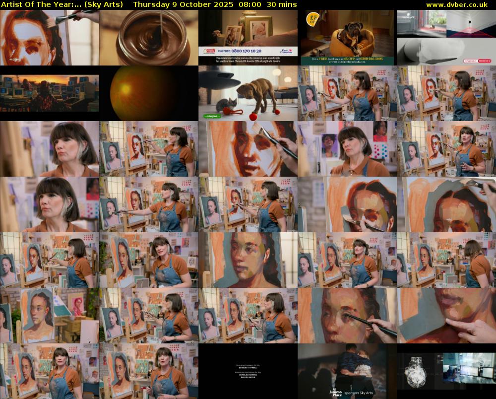 Artist Of The Year:... (Sky Arts) Thursday 9 October 2025 08:00 - 08:30