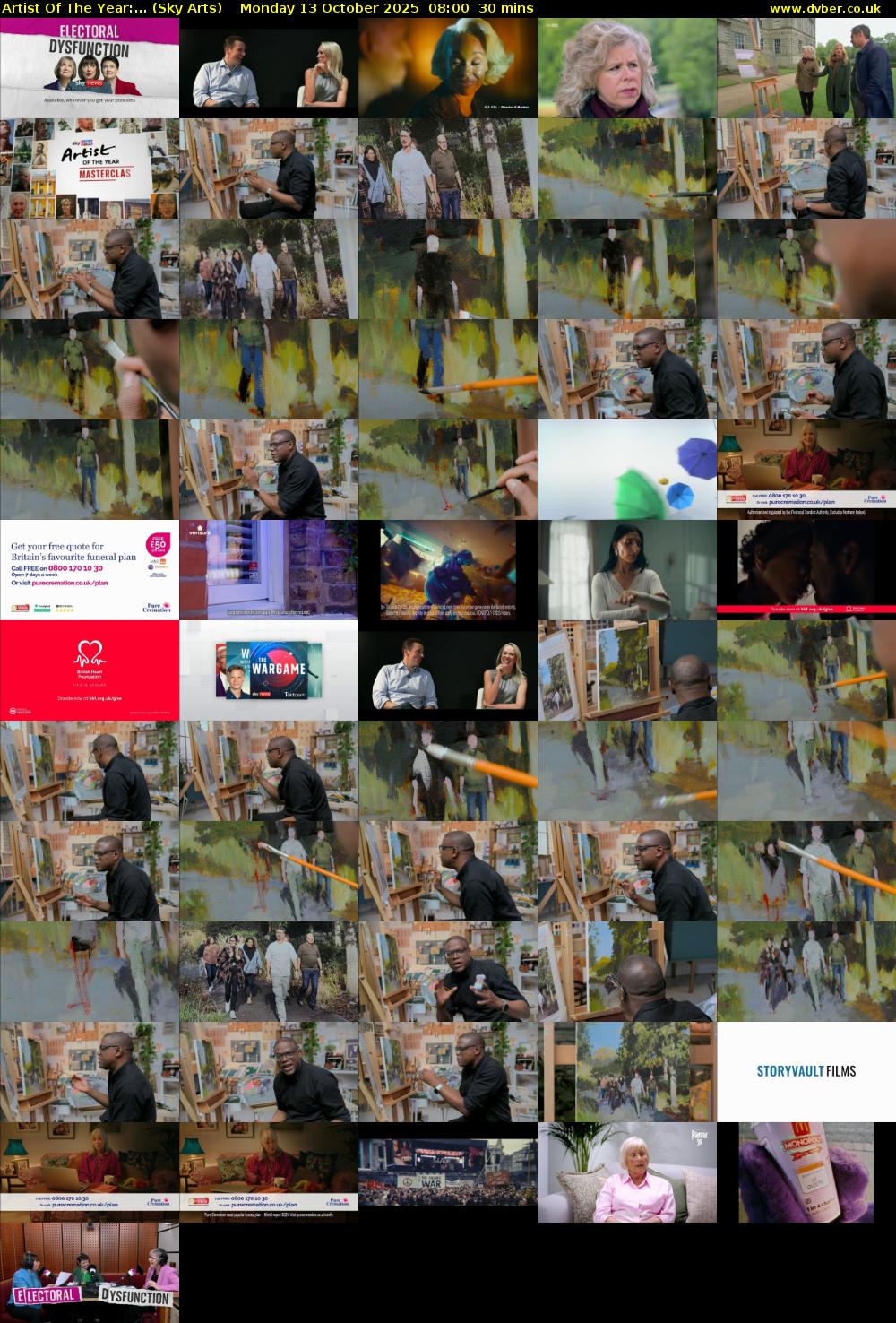 Artist Of The Year:... (Sky Arts) Monday 13 October 2025 08:00 - 08:30