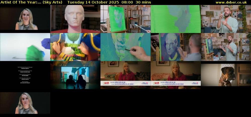 Artist Of The Year:... (Sky Arts) Tuesday 14 October 2025 08:00 - 08:30