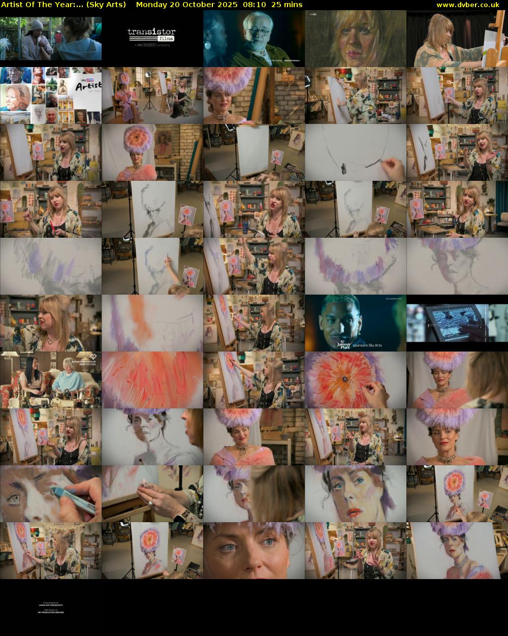 Artist Of The Year:... (Sky Arts) Monday 20 October 2025 08:10 - 08:35