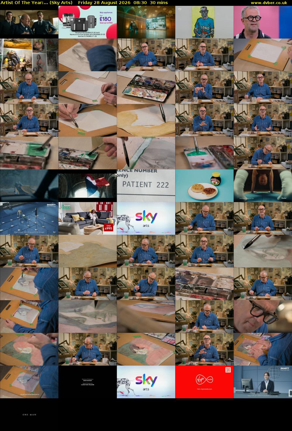 Artist Of The Year:... (Sky Arts) Friday 28 August 2026 08:30 - 09:00