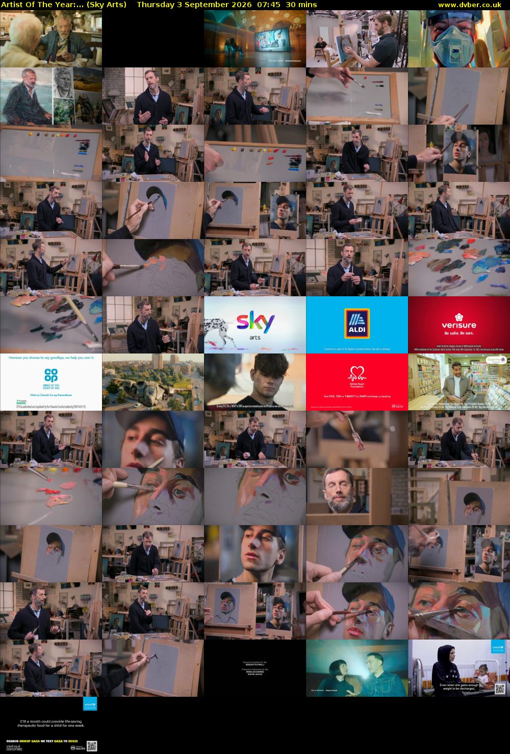 Artist Of The Year:... (Sky Arts) Thursday 3 September 2026 07:45 - 08:15
