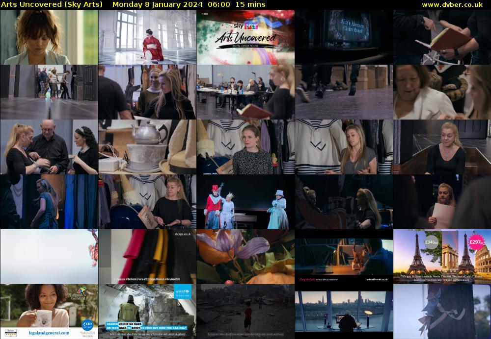 Arts Uncovered (Sky Arts) Monday 8 January 2024 06:00 - 06:15