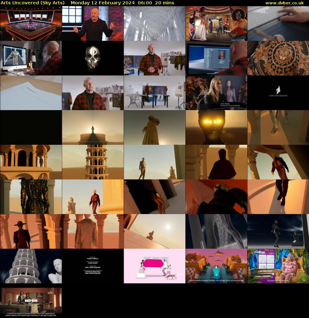 Arts Uncovered (Sky Arts) Monday 12 February 2024 06:00 - 06:20