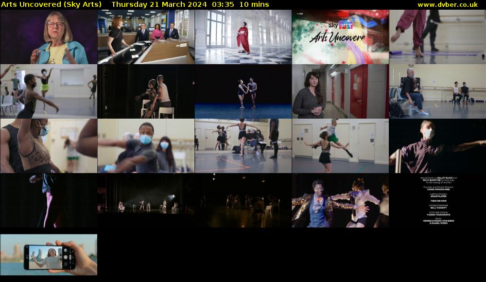 Arts Uncovered (Sky Arts) Thursday 21 March 2024 03:35 - 03:45