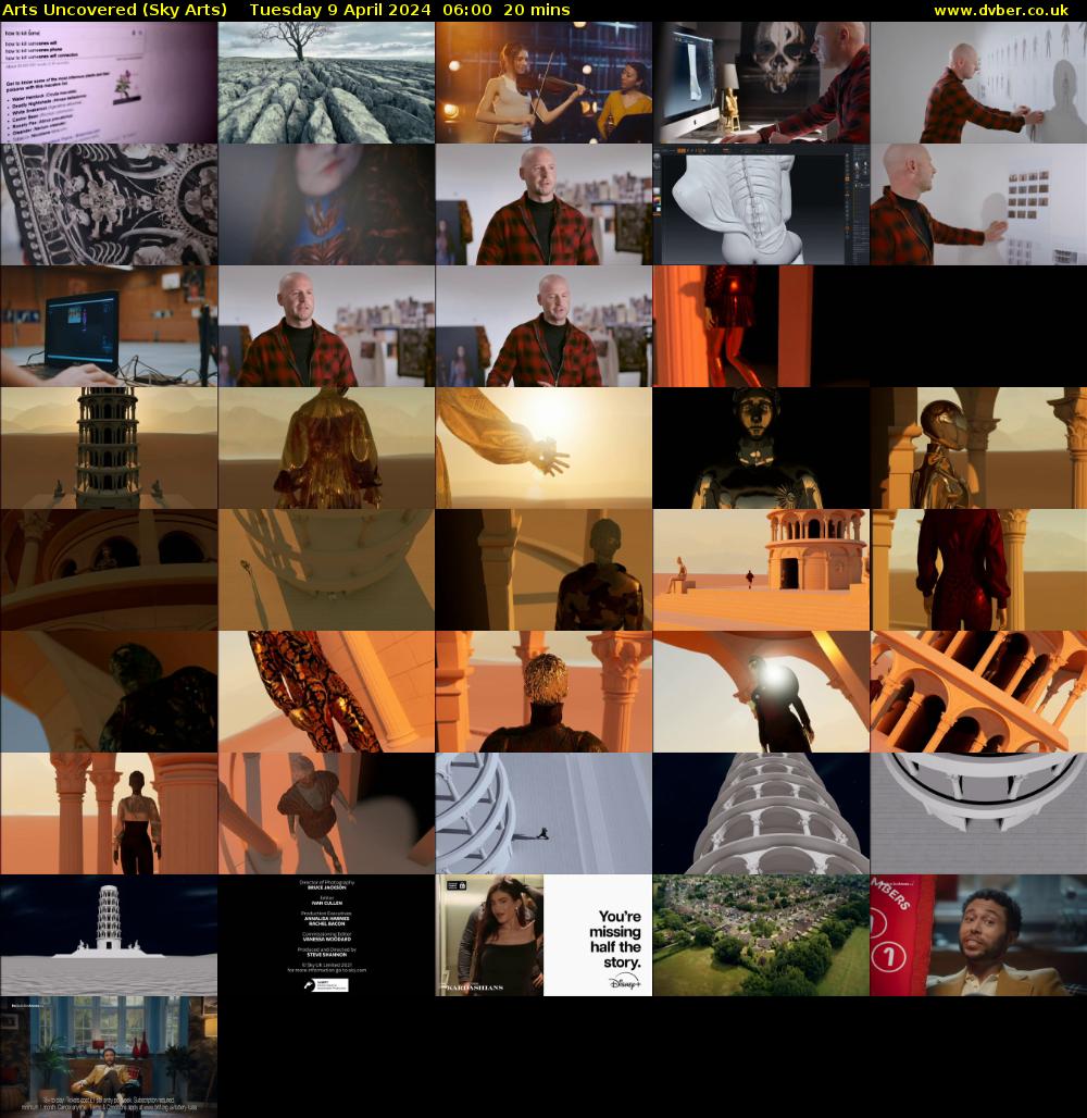 Arts Uncovered (Sky Arts) Tuesday 9 April 2024 06:00 - 06:20