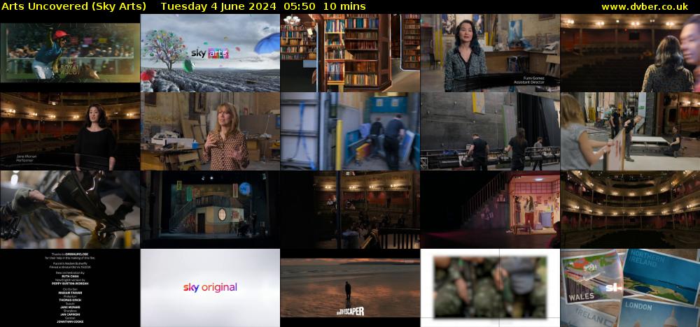 Arts Uncovered (Sky Arts) Tuesday 4 June 2024 05:50 - 06:00