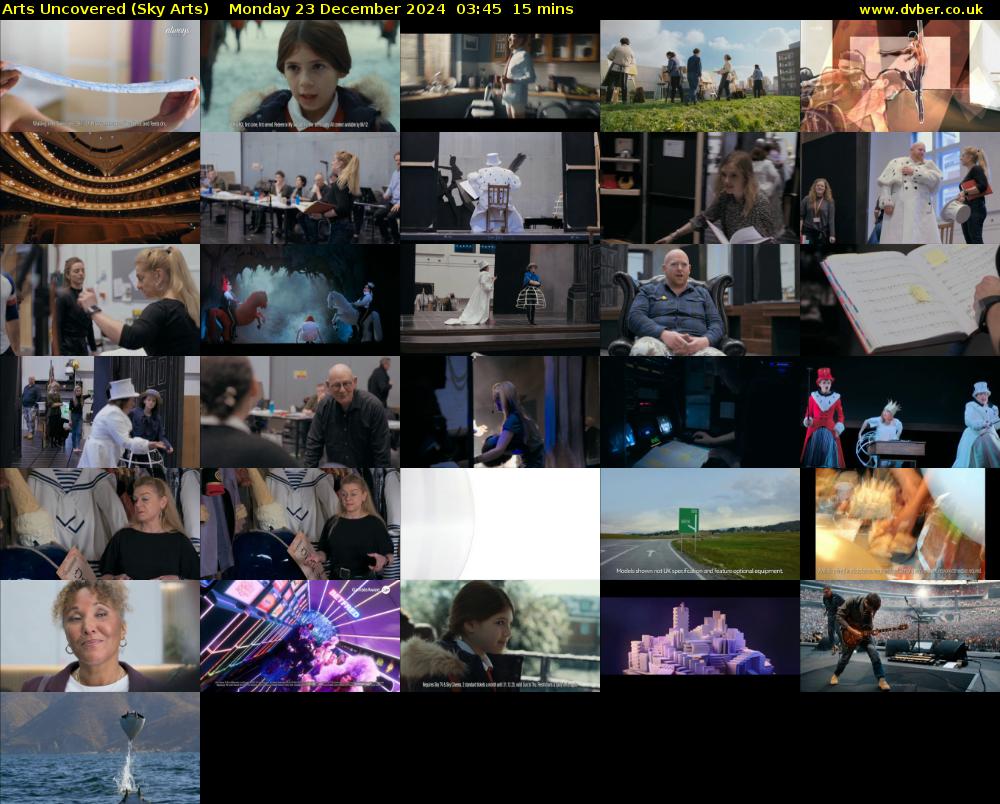 Arts Uncovered (Sky Arts) Monday 23 December 2024 03:45 - 04:00