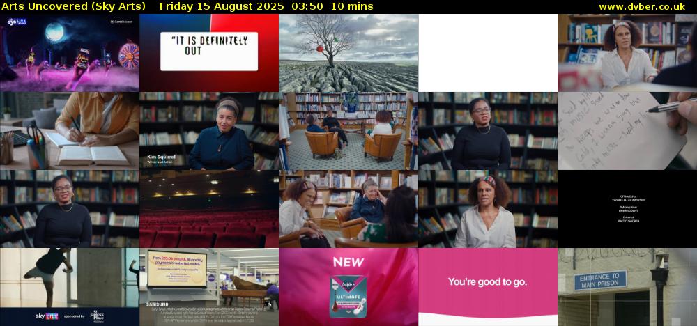 Arts Uncovered (Sky Arts) Friday 15 August 2025 03:50 - 04:00