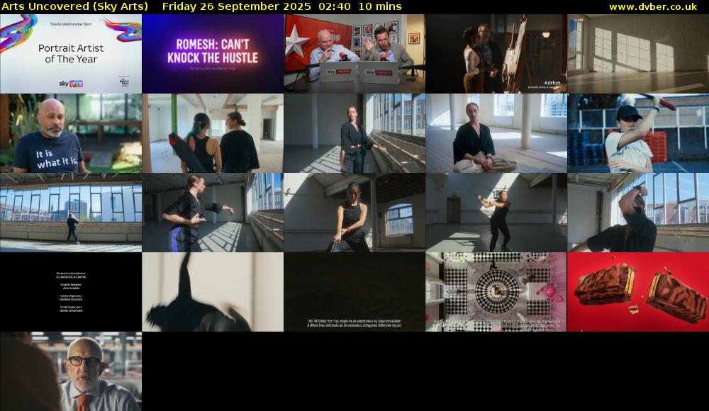 Arts Uncovered (Sky Arts) Friday 26 September 2025 02:40 - 02:50