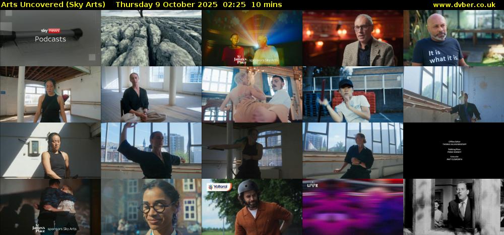 Arts Uncovered (Sky Arts) Thursday 9 October 2025 02:25 - 02:35