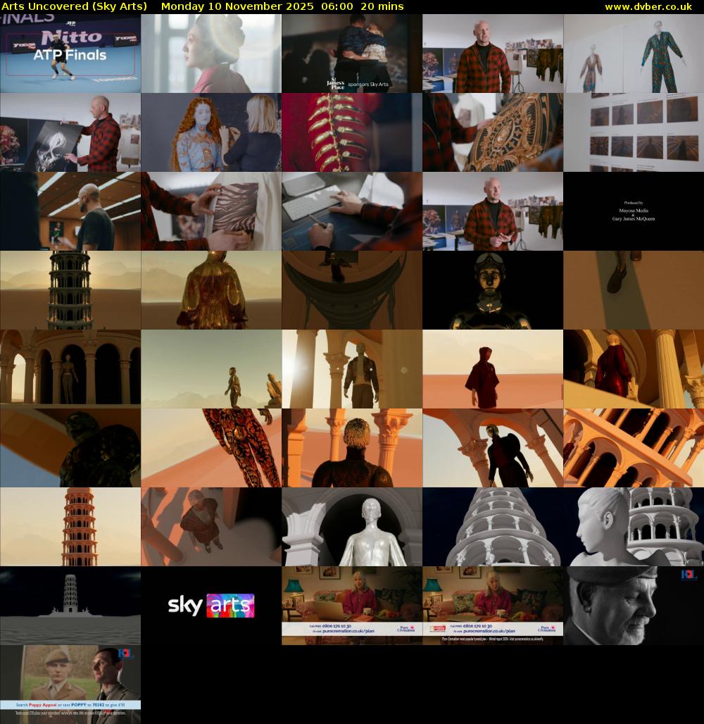 Arts Uncovered (Sky Arts) Monday 10 November 2025 06:00 - 06:20
