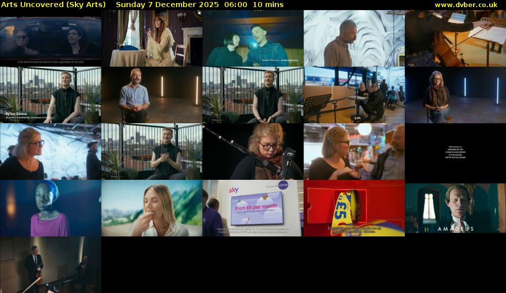 Arts Uncovered (Sky Arts) Sunday 7 December 2025 06:00 - 06:10