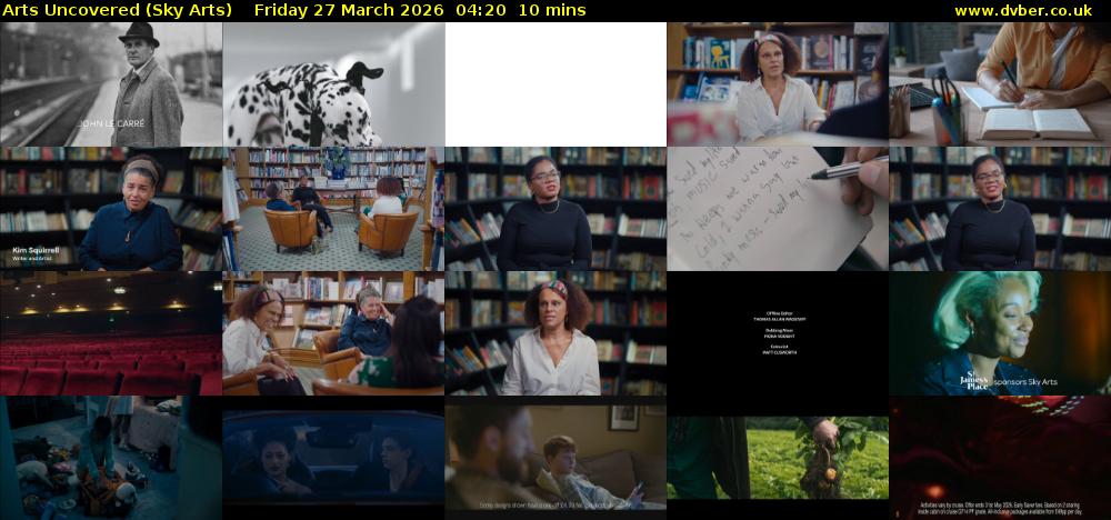 Arts Uncovered (Sky Arts) Friday 27 March 2026 04:20 - 04:30