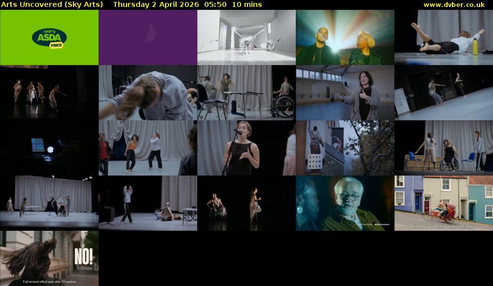 Arts Uncovered (Sky Arts) Thursday 2 April 2026 05:50 - 06:00