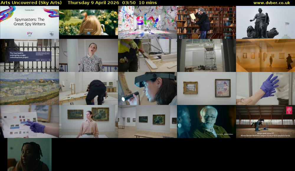 Arts Uncovered (Sky Arts) Thursday 9 April 2026 03:50 - 04:00