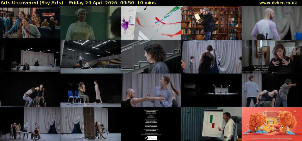Arts Uncovered (Sky Arts) Friday 24 April 2026 04:50 - 05:00