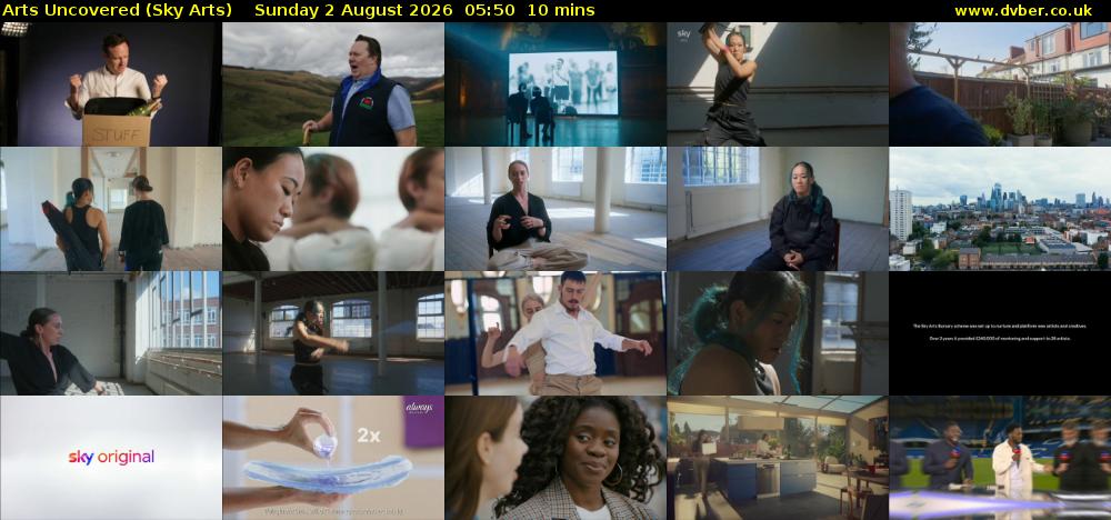Arts Uncovered (Sky Arts) Sunday 2 August 2026 05:50 - 06:00