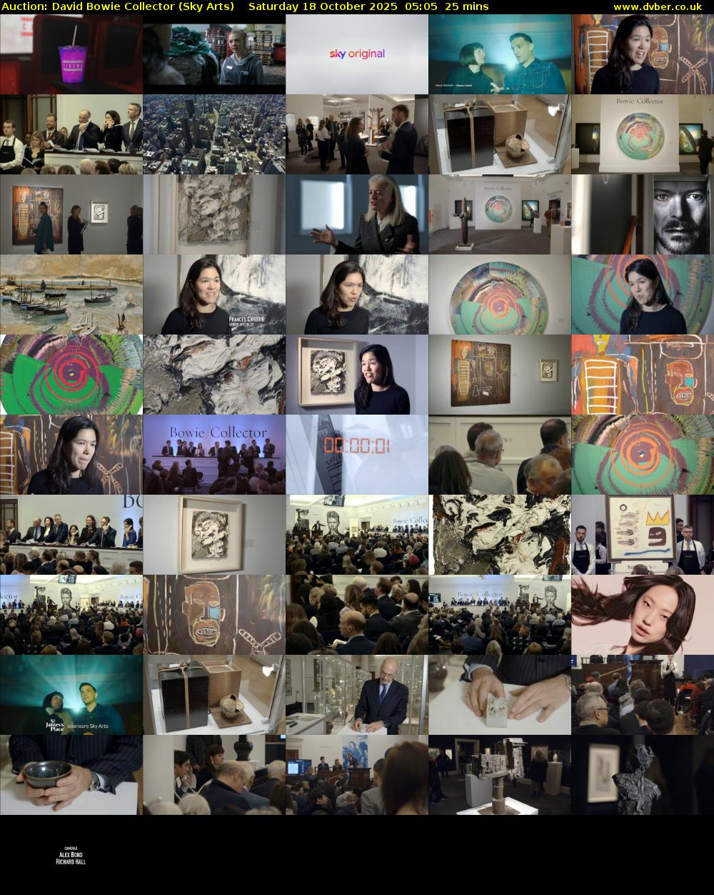 Auction: David Bowie Collector (Sky Arts) Saturday 18 October 2025 05:05 - 05:30