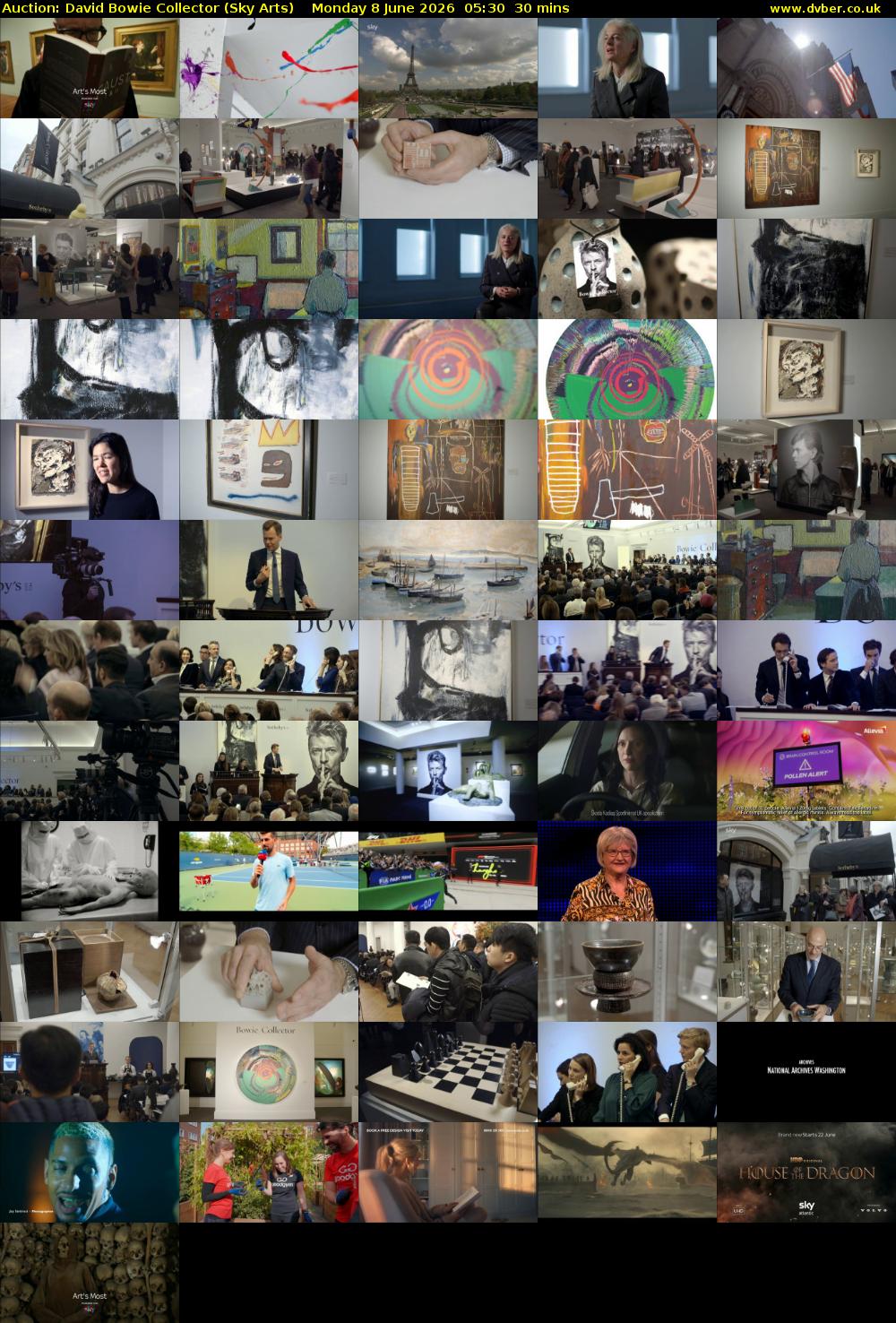 Auction: David Bowie Collector (Sky Arts) Monday 8 June 2026 05:30 - 06:00