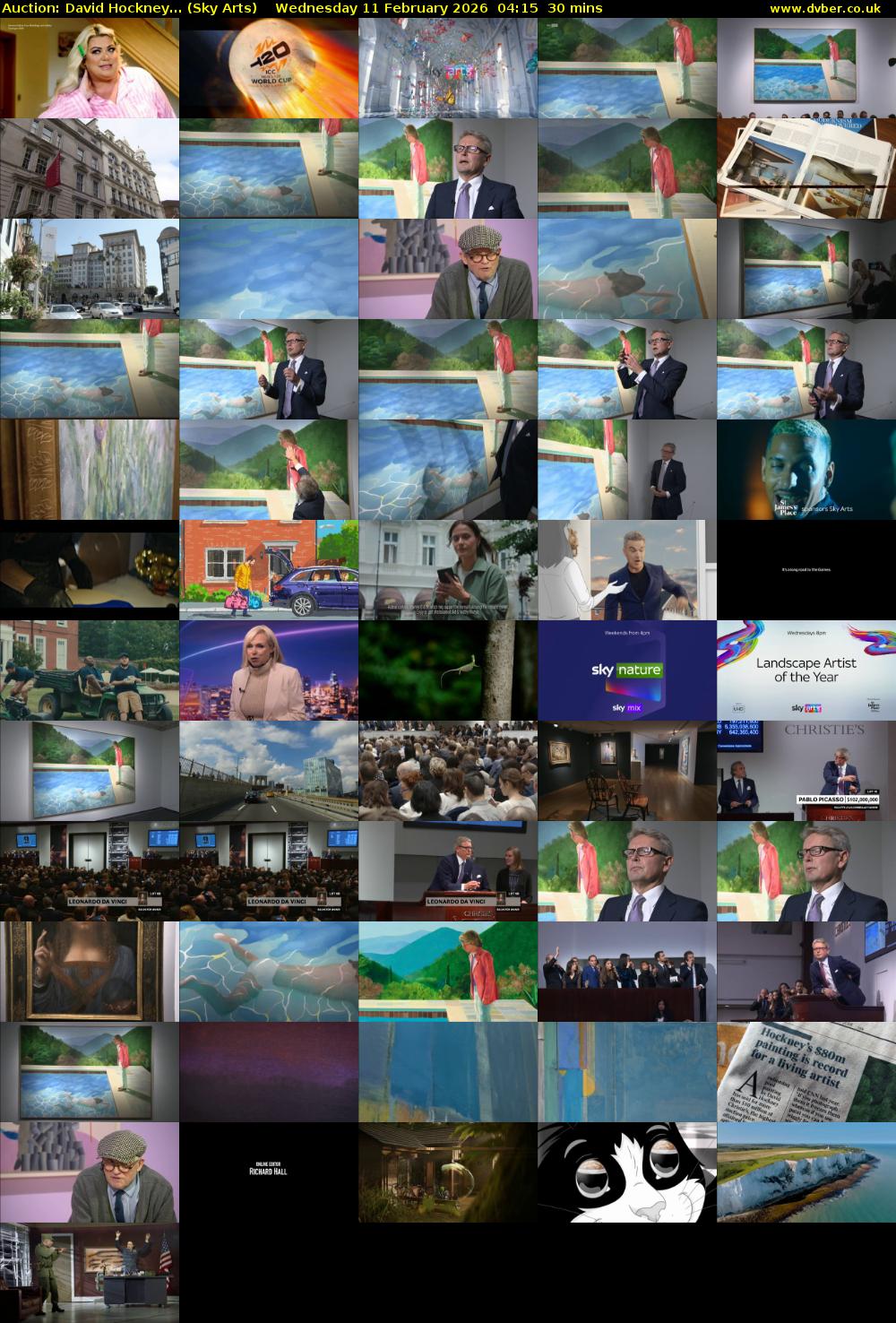 Auction: David Hockney... (Sky Arts) Wednesday 11 February 2026 04:15 - 04:45