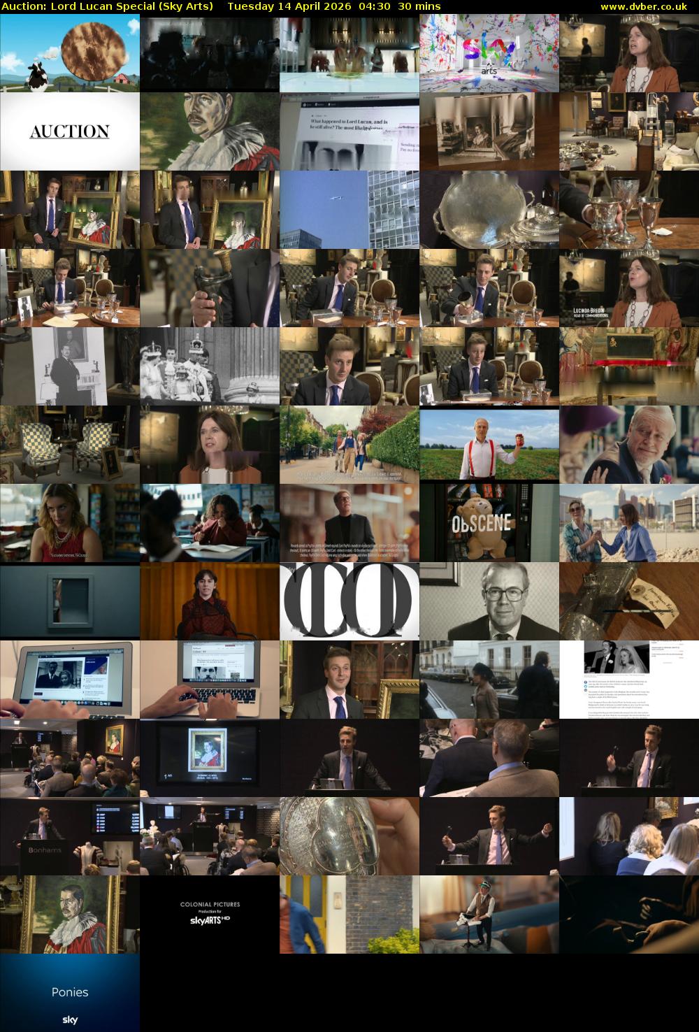 Auction: Lord Lucan Special (Sky Arts) Tuesday 14 April 2026 04:30 - 05:00