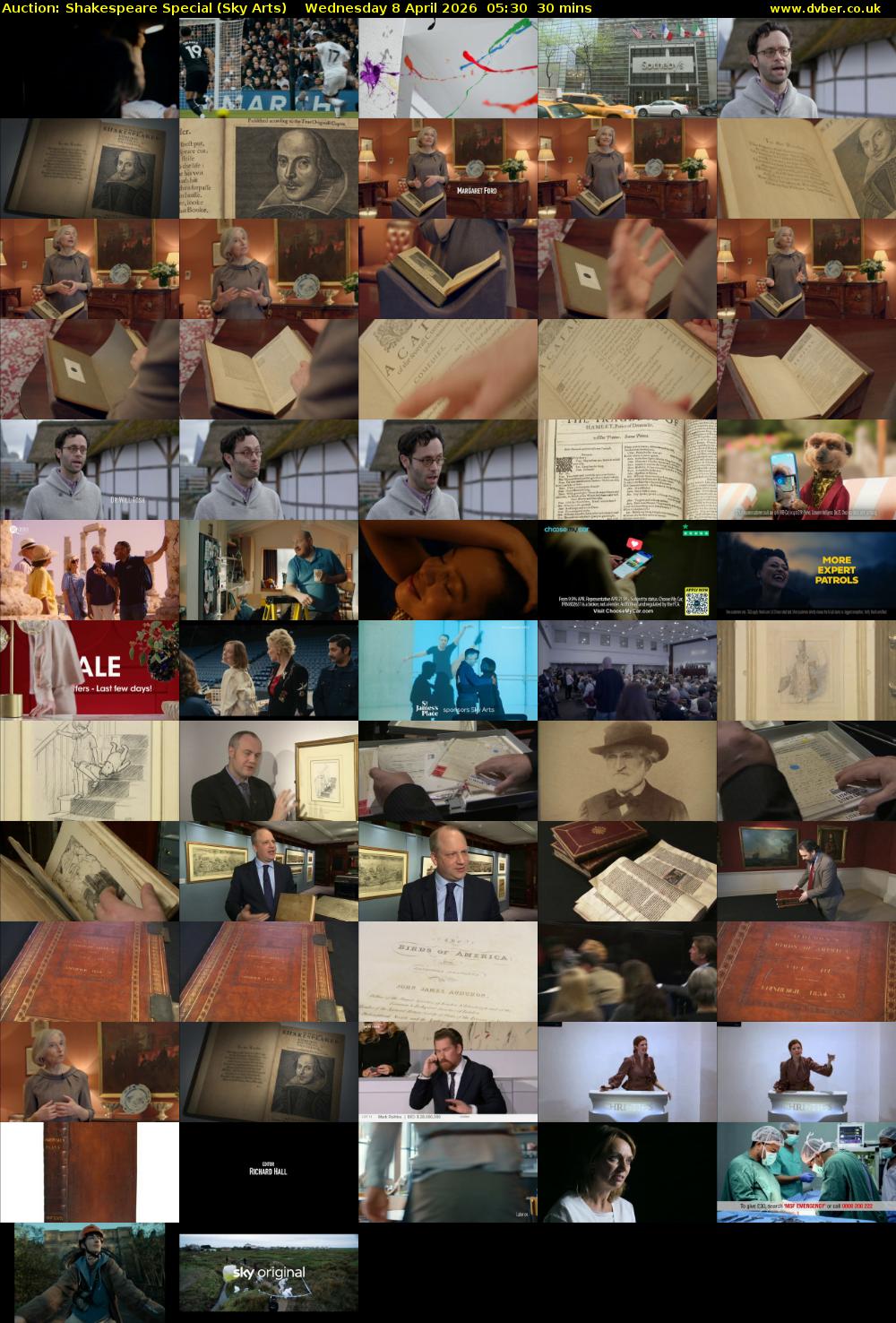 Auction: Shakespeare Special (Sky Arts) Wednesday 8 April 2026 05:30 - 06:00