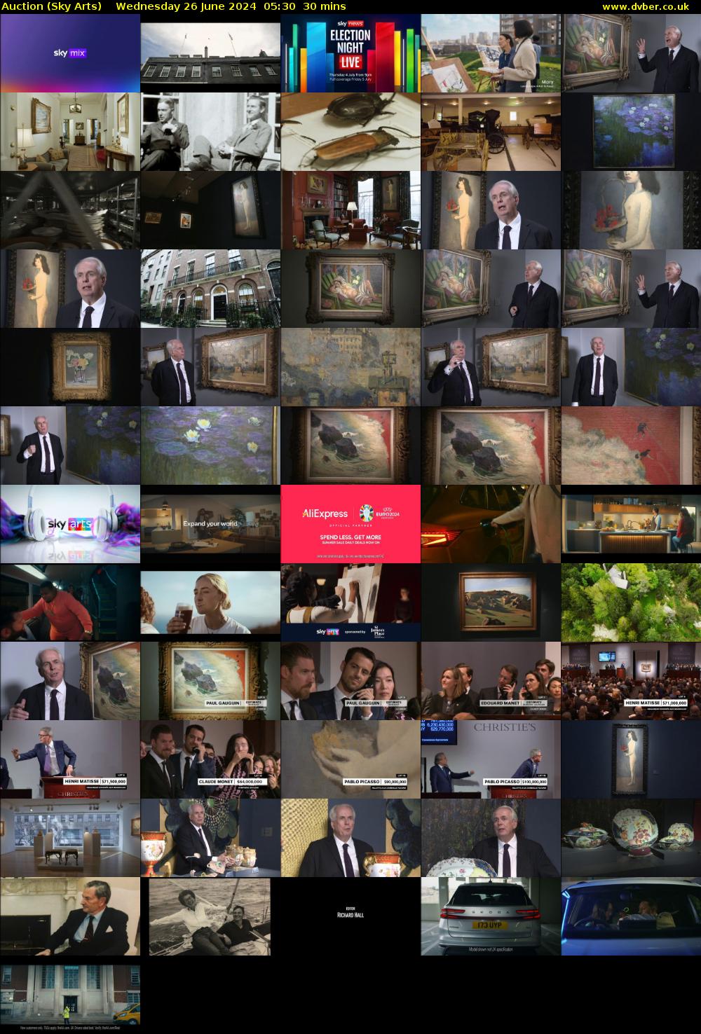 Auction (Sky Arts) Wednesday 26 June 2024 05:30 - 06:00