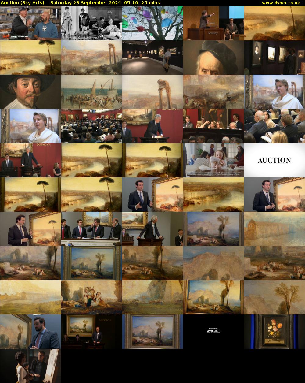 Auction (Sky Arts) Saturday 28 September 2024 05:10 - 05:35
