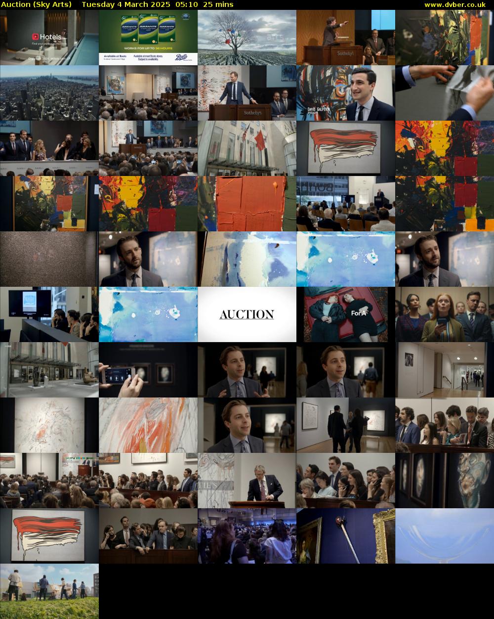 Auction (Sky Arts) Tuesday 4 March 2025 05:10 - 05:35