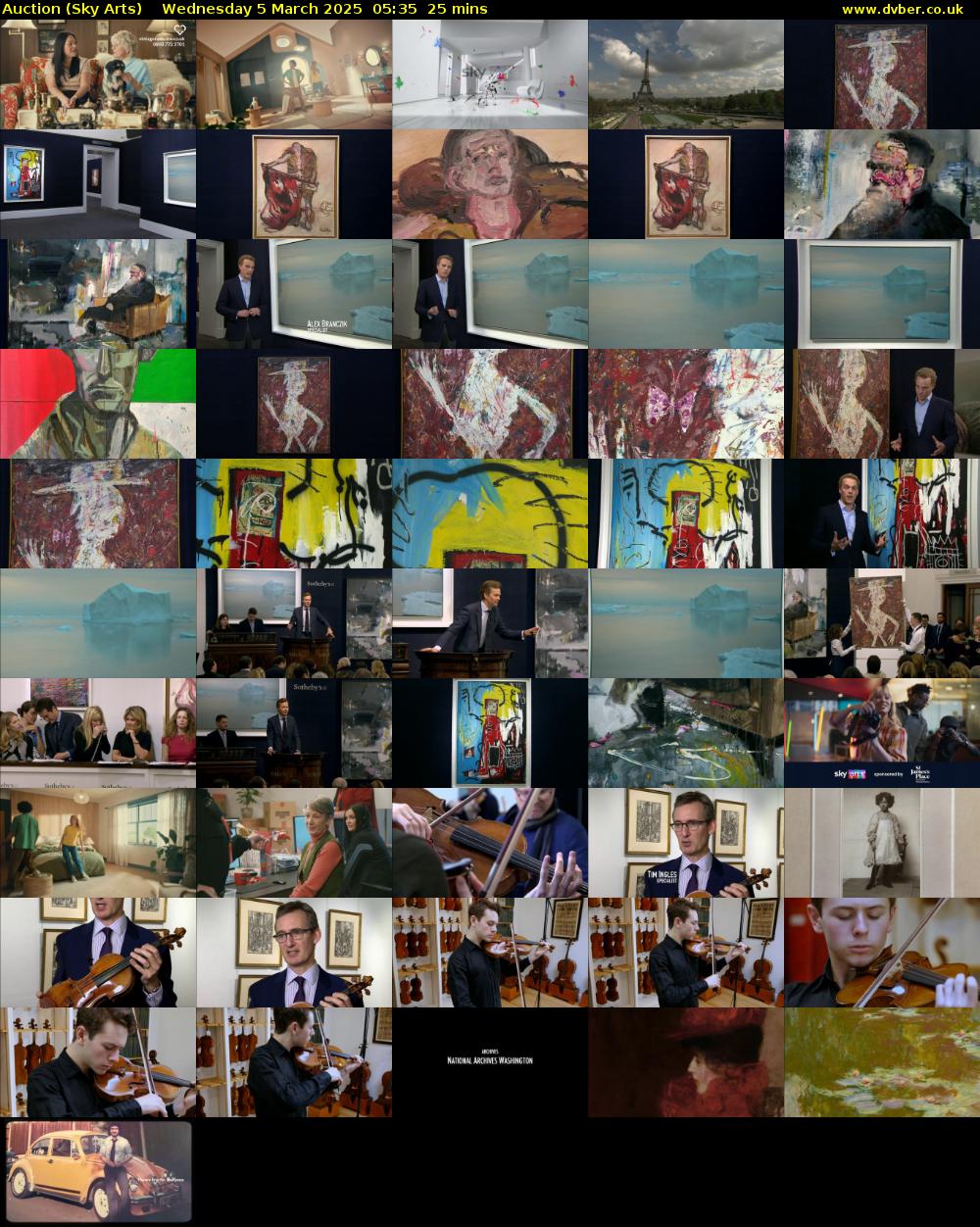 Auction (Sky Arts) Wednesday 5 March 2025 05:35 - 06:00