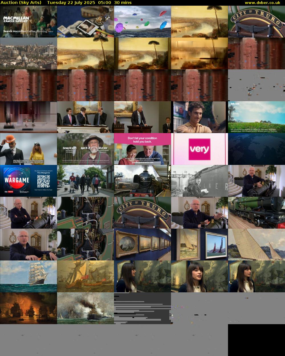 Auction (Sky Arts) Tuesday 22 July 2025 05:00 - 05:30