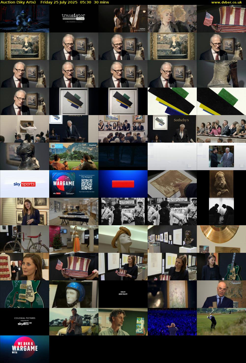 Auction (Sky Arts) Friday 25 July 2025 05:30 - 06:00